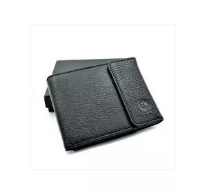 Чоловічий шкіряний гаманець Weatro 12 х 9 х 2,5 см Чорний wtro-1-208B