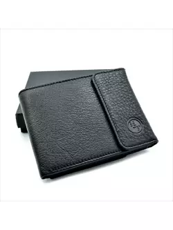 Чоловічий шкіряний гаманець Weatro 12 х 9 х 2,5 см Чорний wtro-1-208B