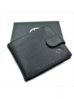 Чоловічий шкіряний гаманець Weatro 11,5 х 9,5 х 2,5 см Чорний wtro-210
