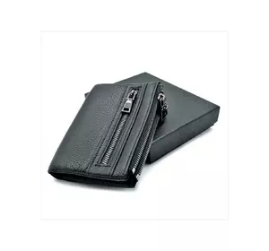 Чоловічий шкіряний гаманець Weatro 13 х 9,5 х 2,5 см Чорний wtro-K163-35
