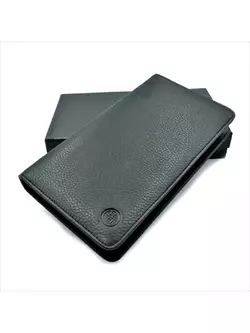 Чоловічий шкіряний клатч-гаманець Weatro 22,5 х 12,5 х 3 см Чорний wtro-212