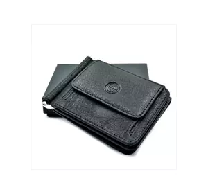 Чоловічий шкіряний гаманець-зажим Weatro 11 х 8 х 2 см Чорний wtro-168-27