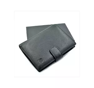 Чоловічий шкіряний гаманець Weatro 14 х 10,5 х 3 см Чорний wtro-168-55