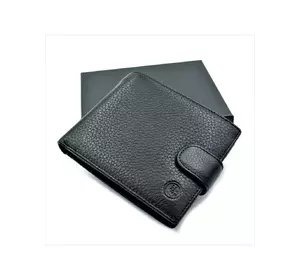 Чоловічий шкіряний гаманець Weatro 12 х 10 х 3 см Чорний wtro-308