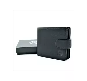 Чоловічий шкіряний гаманець Weatro 11 х 10 х 2,5 см Чорний wtro-408