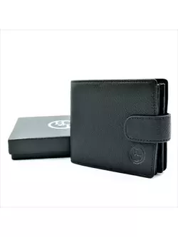 Чоловічий шкіряний гаманець Weatro 11 х 10 х 2,5 см Чорний wtro-408