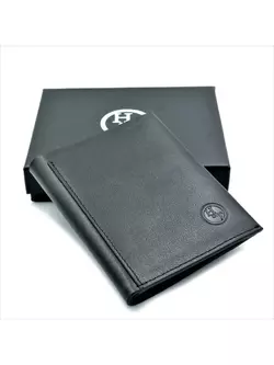 Чоловічий шкіряний гаманець Weatro 12,5 х 6 х 2 см Чорний wtro-165-13-2
