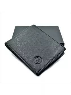 Чоловічий шкіряний гаманець Weatro 11 х 9 х 3 см Чорний wtro-1123