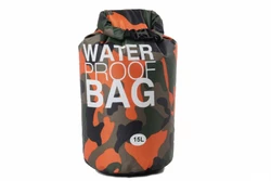 Гермомешок Waterproor bag 15L Оранжевый с камуфляжным принтом 8-4079-2