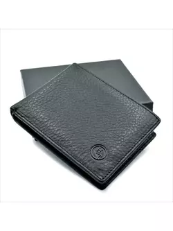 Чоловічий шкіряний гаманець Weatro 11 х 8,5 х 2,5 см Чорний wtro-168-42