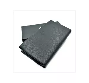 Чоловічий шкіряний клатч-гаманець Weatro 20 х 11 х 2,5 см Чорний wtro-162-3