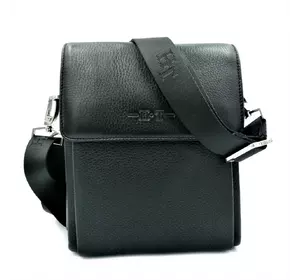 Мужская кожаная сумка H.T.Leather Чёрного цвета 1293-4B