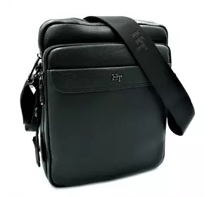Мужская кожаная сумка H.T.Leather Чёрного цвета 1603-3