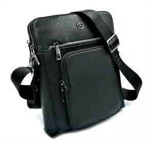 Мужская кожаная сумка H.T.Leather Чёрного цвета 5499-3
